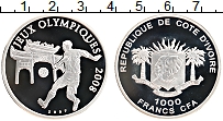 Продать Монеты Кот-д`Ивуар 1000 франков 2007 Серебро
