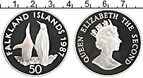 Продать Монеты Фолклендские острова 50 пенсов 1987 Серебро
