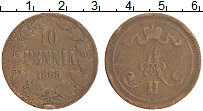 Продать Монеты 1855 – 1881 Александр II 10 пенни 1865 Медь