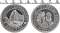 Продать Монеты Испания 5000 песет 1991 Серебро