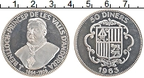 Продать Монеты Андорра 50 динерс 1963 Серебро
