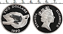 Продать Монеты Бермудские острова 2 доллара 1990 Серебро
