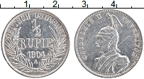 Продать Монеты Немецкая Африка 1/2 рупии 1904 Серебро