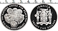Продать Монеты Ямайка 25 долларов 1995 Серебро
