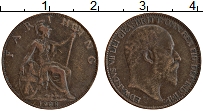 Продать Монеты Великобритания 1 фартинг 1902 Бронза
