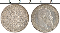 Продать Монеты Вюртемберг 2 марки 1907 Серебро