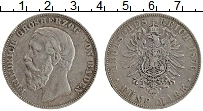 Продать Монеты Баден 5 марок 1876 Серебро