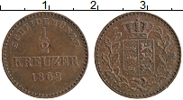 Продать Монеты Бавария 1/2 крейцера 1860 Медь
