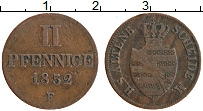 Продать Монеты Саксе-Альтенбург 2 пфеннига 1856 Медь