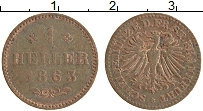 Продать Монеты Франкфурт 1 геллер 1851 Медь
