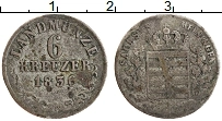 Продать Монеты Саксе-Мейнинген 6 крейцеров 1836 Серебро
