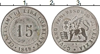 Продать Монеты Венеция 15 чентезимо 1848 Серебро