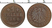 Продать Монеты Франкфурт 1 геллер 1861 Медь