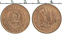 Продать Монеты Сейшелы 2 цента 1959 Медь