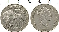 Продать Монеты Новая Зеландия 20 центов 1987 Медно-никель
