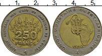 Продать Монеты Западная Африка 250 франков 1996 Биметалл