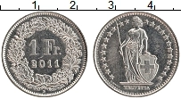 Продать Монеты Швейцария 1 франк 2007 Медно-никель