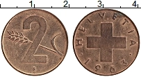 Продать Монеты Швейцария 2 раппа 1966 Бронза