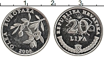 Продать Монеты Хорватия 20 лип 2008 Сталь покрытая никелем