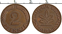 Продать Монеты ФРГ 2 пфеннига 1966 Бронза