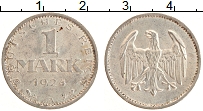 Продать Монеты Веймарская республика 1 марка 1924 Серебро