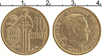 Продать Монеты Монако 10 сентим 1962 Латунь