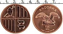 Продать Монеты Андорра 1 сентим 2014 Медь