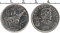 Продать Монеты Канада 25 центов 2008 Серебро