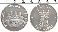 Продать Монеты Финляндия 100 марок 1991 Серебро
