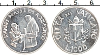 Продать Монеты Ватикан 1000 лир 1991 Серебро