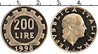 Продать Монеты Италия 200 лир 1998 Медно-никель