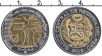 Продать Монеты Перу 5 соль 2016 Биметалл
