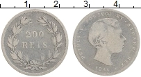Продать Монеты Португалия 200 рейс 1855 Серебро
