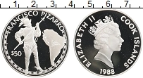 Продать Монеты Острова Кука 50 долларов 1988 Серебро