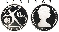 Продать Монеты Теркc и Кайкос 10 крон 1984 Серебро