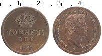Продать Монеты Сицилия 2 торнеси 1857 Медь