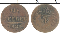 Продать Монеты Саксен-Хильдбургхаузен 1 геллер 1821 Медь