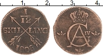Продать Монеты Швеция 1/12 скиллинга 1808 Медь
