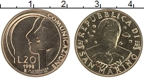 Продать Монеты Сан-Марино 20 лир 1998 