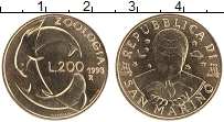 Продать Монеты Сан-Марино 200 лир 1998 Латунь
