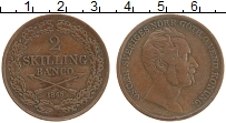 Продать Монеты Швеция 2 скиллинга 1837 Медь
