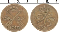 Продать Монеты Швеция 1 эре 1747 Медь