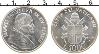 Продать Монеты Ватикан 1000 лир 1992 Серебро