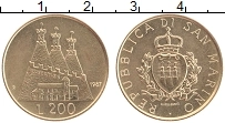 Продать Монеты Сан-Марино 200 лир 1987 Медно-никель