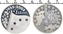 Продать Монеты Франция 1 1/2 евро 2005 Серебро