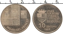 Продать Монеты Андорра 10 сентим 1997 Медно-никель