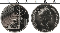 Продать Монеты Новая Зеландия 50 центов 1990 Серебро
