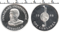 Продать Монеты Свазиленд 1 лухланга 1968 Серебро