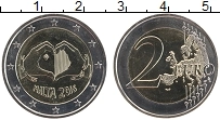 Продать Монеты Мальта 2 евро 2016 Биметалл