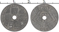 Продать Монеты Бельгия 5 сантим 1943 Цинк
